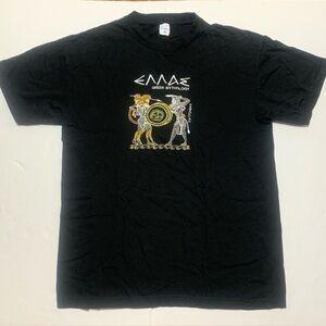 Vintage Greek Mythology Hercules Black T Shirt Unisex Medium